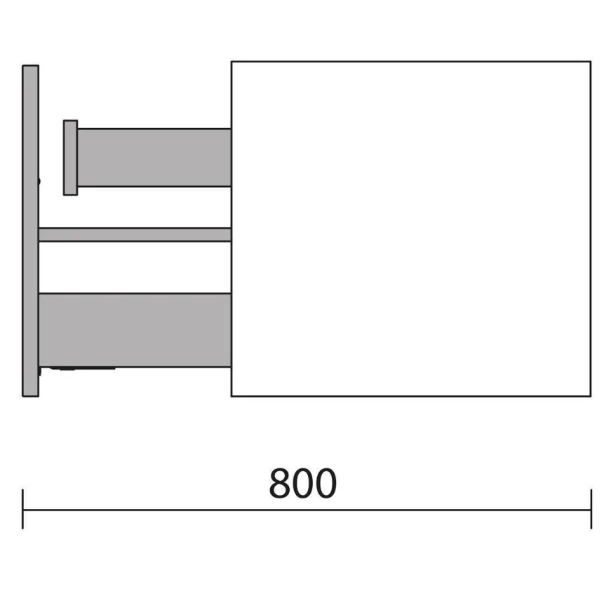 Armoire murale BIBA 1000 1 tiroir métal et tiroir caché WHITE COTTON 997 x 405 x 450