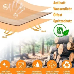 AromeLivii Backpapier für Heißluftfritteuse, 200 Stück Airfryer Papier Schalen