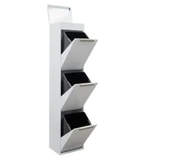 Arregui Ecoclas Plus Mélltrennsystem 3x17 L Stahl 3 Fächer Kéche weiß