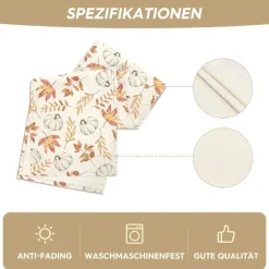 Artoid Mode Orange Kürbis Blätter Herbst Tischläufer 40x180 cm Party Dekor