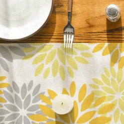 Artoid Mode Tischläufer Blumen Gelb Dahlien Sommer Küche Tisch Dekoration