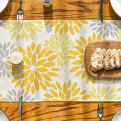 Artoid Mode Tischläufer Blumen Gelb Dahlien Sommer Küche Tisch Dekoration