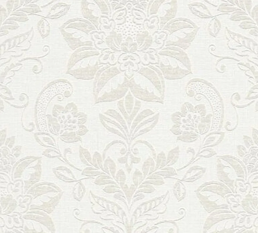A.S. Création Tapete Vlies 2934-28 Barock Weiß Creme Hellbeige Vintage stylisch