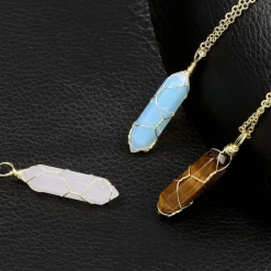ASH'S CHOICE 21 Stücke Heilkristall Set mit Anhänger Halsketten für Damen und