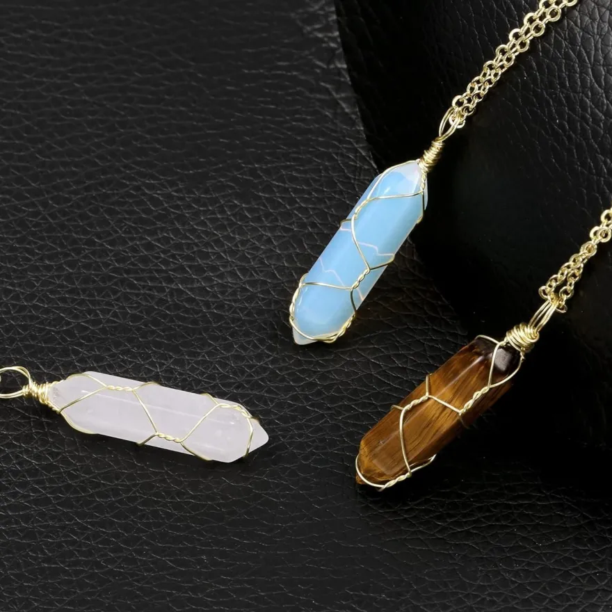 ASH'S CHOICE 21 Stücke Heilkristall Set mit Anhänger Halsketten für Damen und