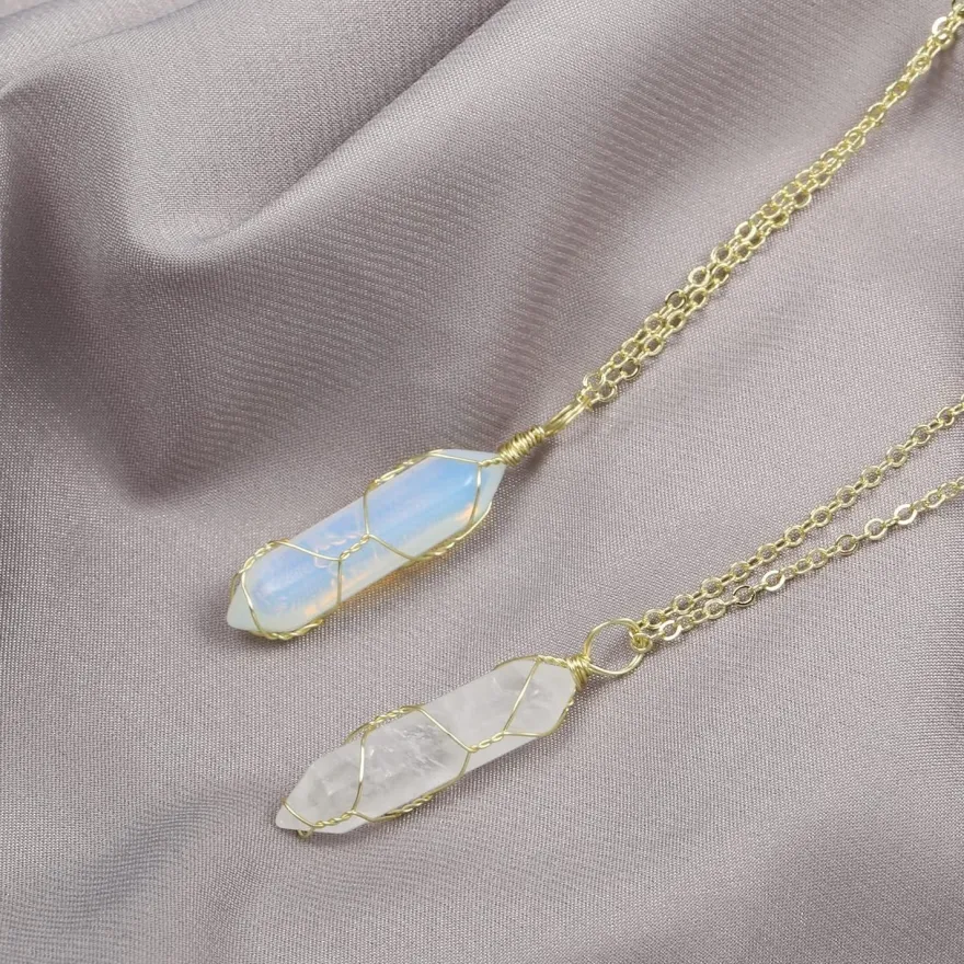 ASH'S CHOICE 21 Stücke Heilkristall Set mit Anhänger Halsketten für Damen und