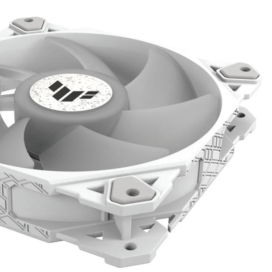 ASUS TUF Gaming TF120 ARGB - White Edition - Gehäuselüfter - 120 mm - weiß (Packung m