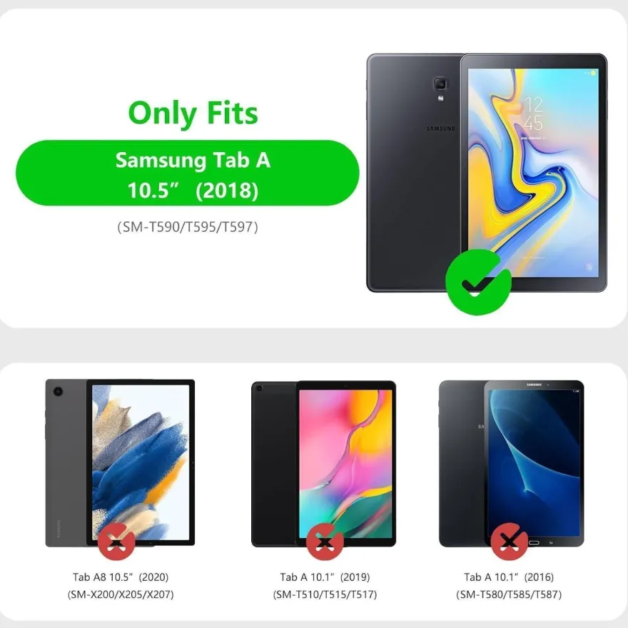 AsWant Hülle für Samsung Galaxy Tab A 10.5 2018 (SM-T590/T595/T597)
