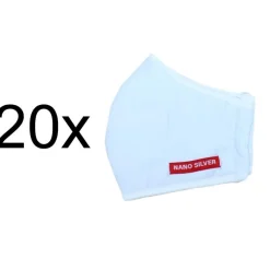 Atemschutzmaske Nanosilber Mundschutz Maske neu 3 Lagig 30 x Waschbar