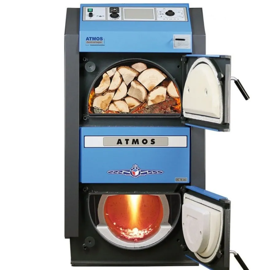 Atmos Holzvergaser Kessel DC 22 25 30 40 50 GSE kW Holzkessel Scheitholz