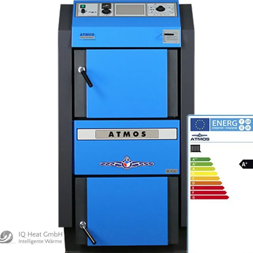 Atmos Holzvergaser Kessel DC 22 25 30 40 50 GSE kW Holzkessel Scheitholz