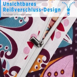 ATsense Renforcé Bettwäsche 200x200 cm, 3-teilig, Baumwolle, Bunt, ÖkoTex