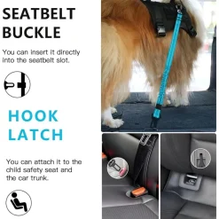 AUBELL Hund Auto Anschnallgurt, Einstellbarer Haustier Sicherheitsgurt für