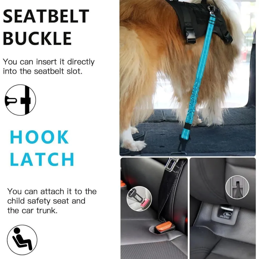 AUBELL Hund Auto Anschnallgurt, Einstellbarer Haustier Sicherheitsgurt für