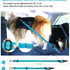 AUBELL Hund Auto Anschnallgurt, Einstellbarer Haustier Sicherheitsgurt für