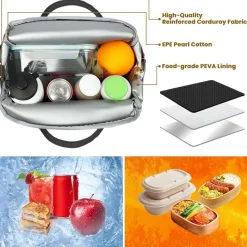 Aucuu Kühltasche 10,7L Lunchtasche Picknicktasche, Isolierte Tragbare Lunchbox