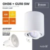 Aufbauspot OH36 Deckenleuchte RUND Farbe WEIß Deckenstrahler Aluminium IP20 LED