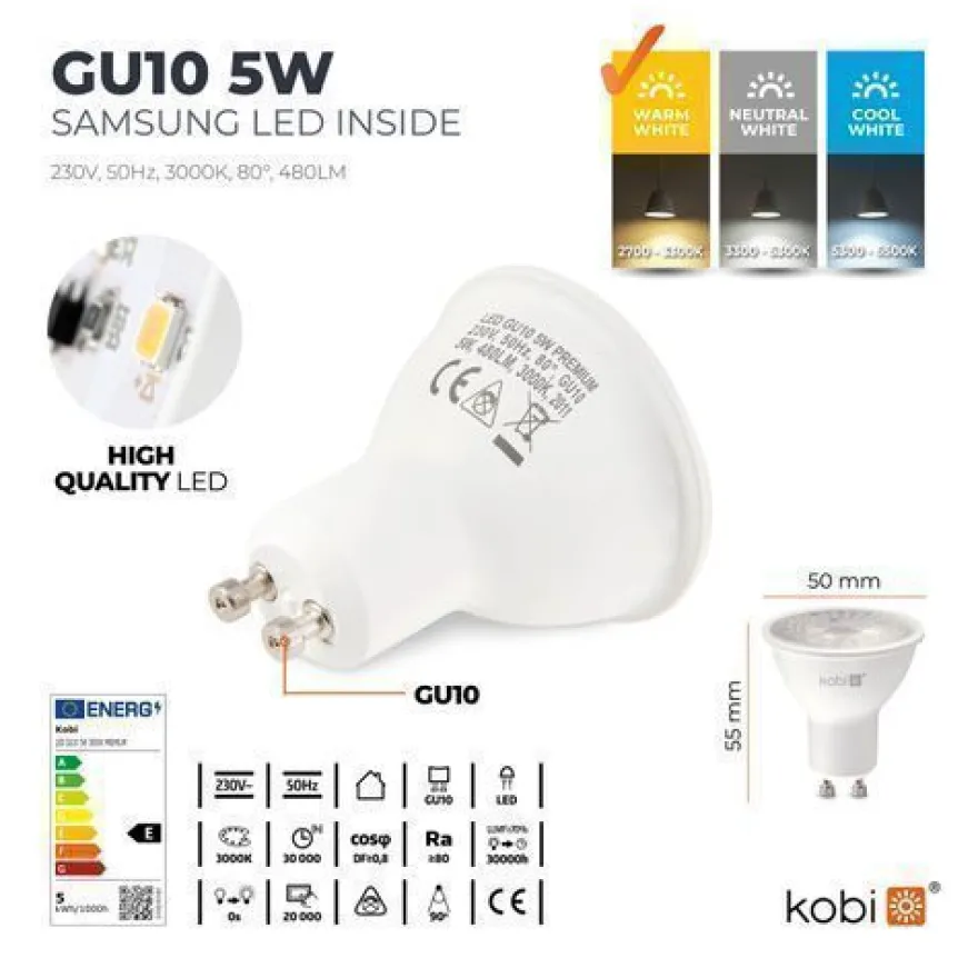 Aufbauspot OH36 Deckenleuchte RUND Farbe WEIß Deckenstrahler Aluminium IP20 LED