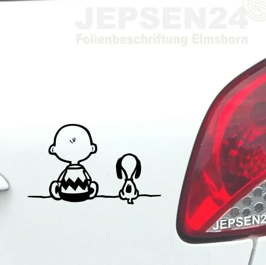 Aufkleber Snoopy Charly 10cm S086 - für Auto Bus Heckfenster