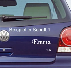 Aufkleber Text Name 25cm länge Wunschname Beschriftung Schrift und Farbwahl