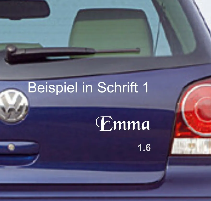 Aufkleber Text Name 25cm länge Wunschname Beschriftung Schrift und Farbwahl