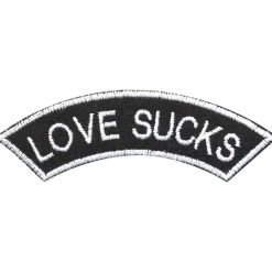 Aufnäher - Love Sucks - 00348 - Gr. ca. 9 x 2 cm - Patches Stick Applikation