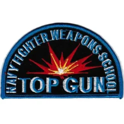 Aufnäher - TOP GUN - 00702 - Gr. ca. 10,5 x 6,5 cm - Patches Stick Applikation