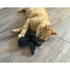 Aumüller Katzenspielzeug Grusel-Tarantel Spooky - Plüschtier mit Baldrianfüllung