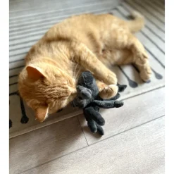 Aumüller Katzenspielzeug Grusel-Tarantel Spooky - Plüschtier mit Baldrianfüllung