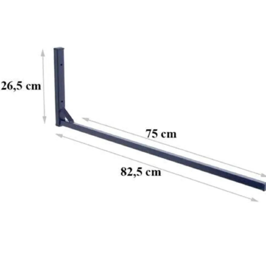 Auto Dachbox Wandhalterung Dachboxhalter WSB.O blau 82 cm für Garage Stahl Holz 10175