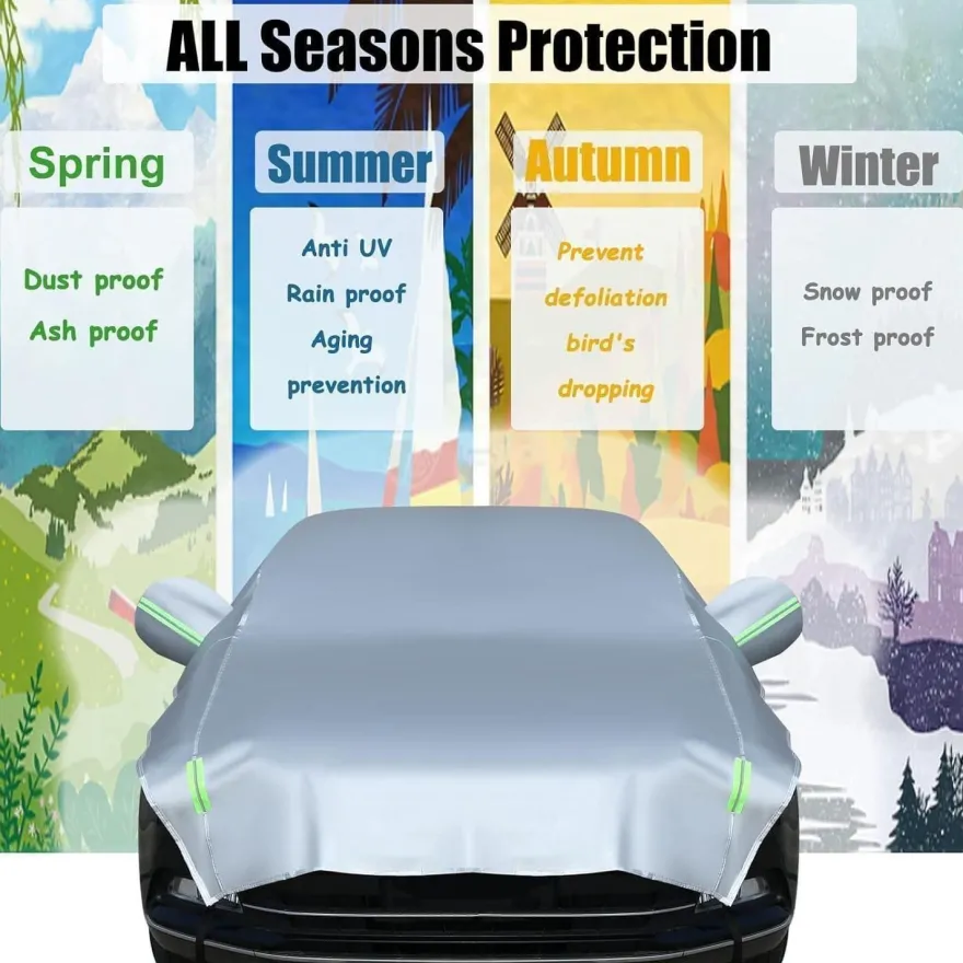 Auto Halbgarage für Windschutzscheibe Winter Universale Abdeckplane