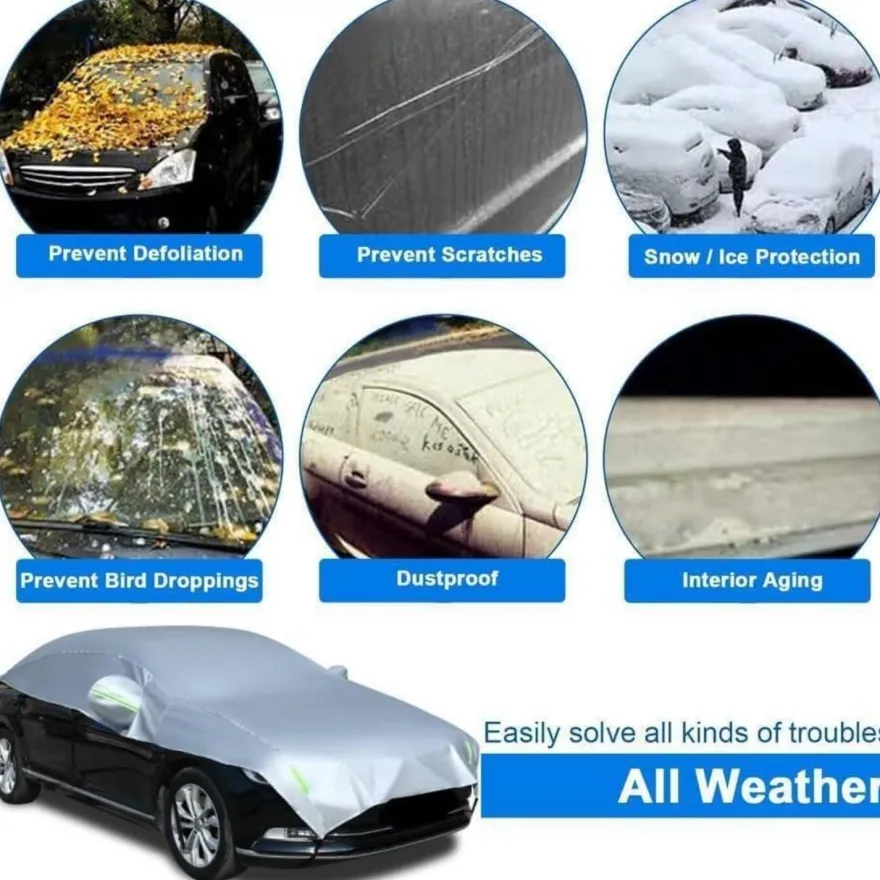 Auto Halbgarage für Windschutzscheibe Winter Universale Abdeckplane