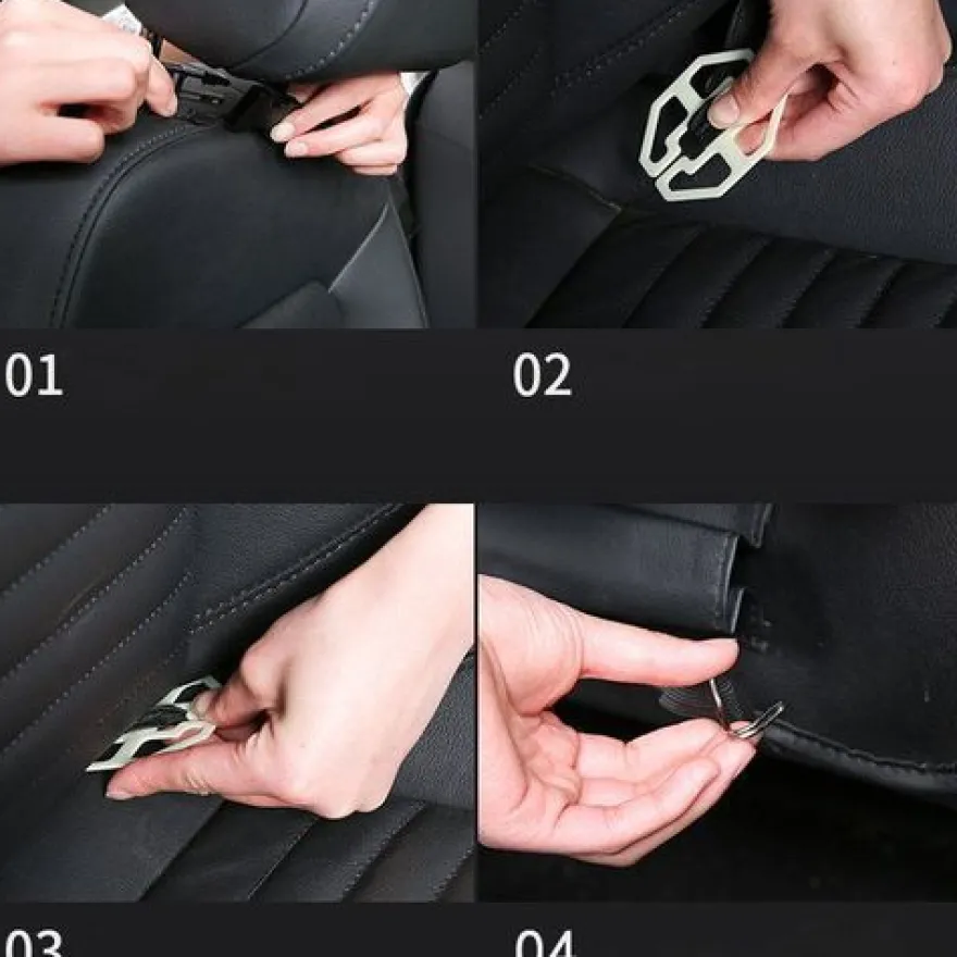 Autositz-Rückenlehnen-Organizer, Sitzbezug, beige