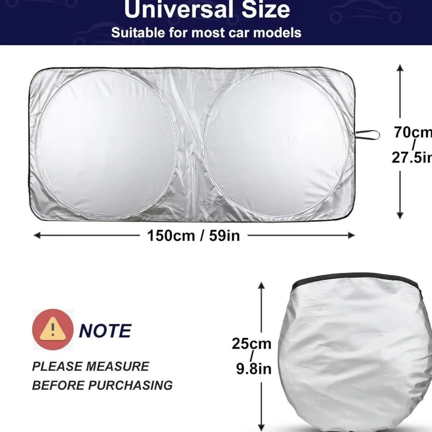 Auto Sonnenschutz Frontscheibe 150x70 cm UV-Schutz SUV Truck