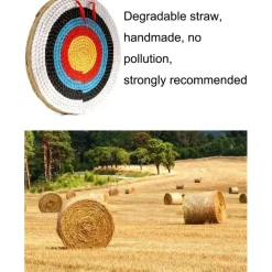 AUVIM Handgefertigte Stroh-Zielscheibe Bogenschießen 50cm für Recurve