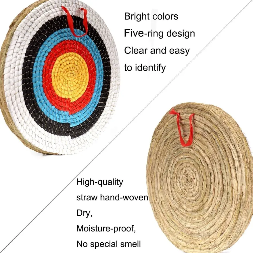 AUVIM Handgefertigte Stroh-Zielscheibe Bogenschießen 50cm für Recurve