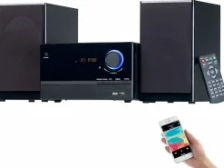 auvisio Micro-Stereoanlage, CD-Player, Radio, MP3-Player, Bluetooth, 60 Watt