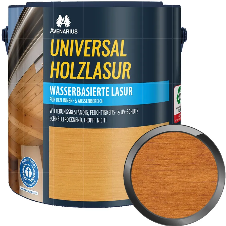 Avenarius Universal Holzlasur 5 Ltr Holzschutzlasur innen + aussen Wetterschutz