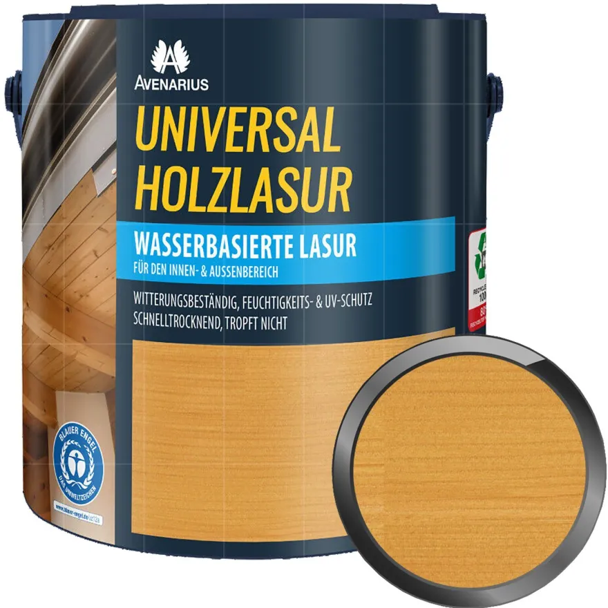 Avenarius Universal Holzlasur 5 Ltr Holzschutzlasur innen + aussen Wetterschutz