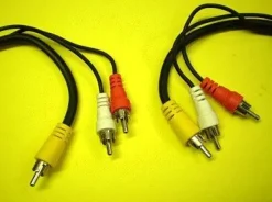 AV-Kabel Stereo Audio Video Anschlusskabel 3x Cinch Stecker > 3x Cinch Stecker 1,5m