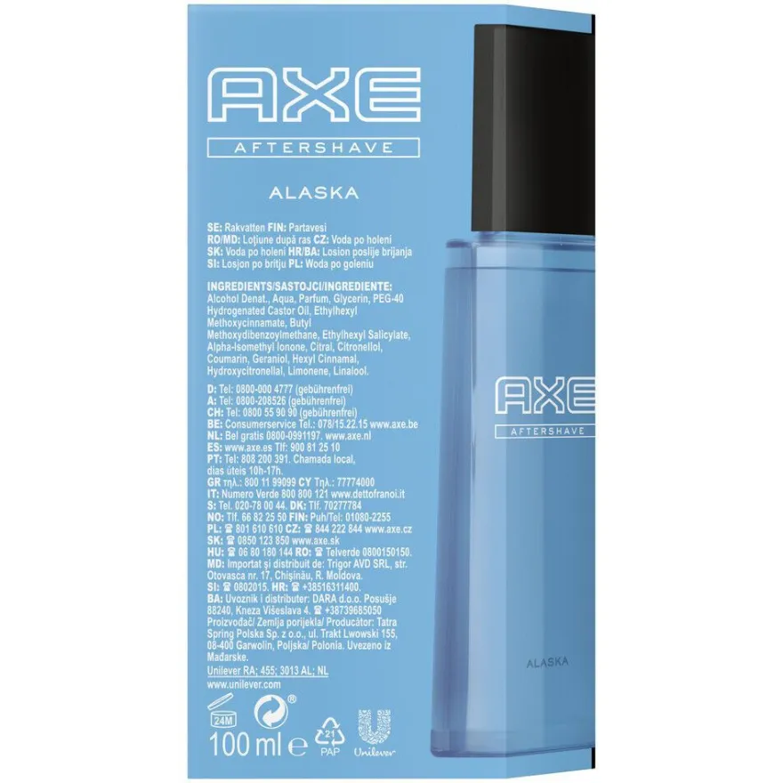 Axe Aftershave Alaska Refreshing Sage 100 ml, 4er Pack