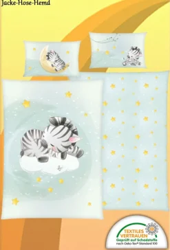 Babybettwäsche Babydecke Bettwäsche Kuscheldecke Decke - Zebra Wolke Sterne NEU