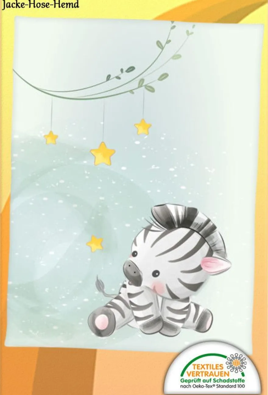 Babybettwäsche Babydecke Bettwäsche Kuscheldecke Decke - Zebra Wolke Sterne NEU