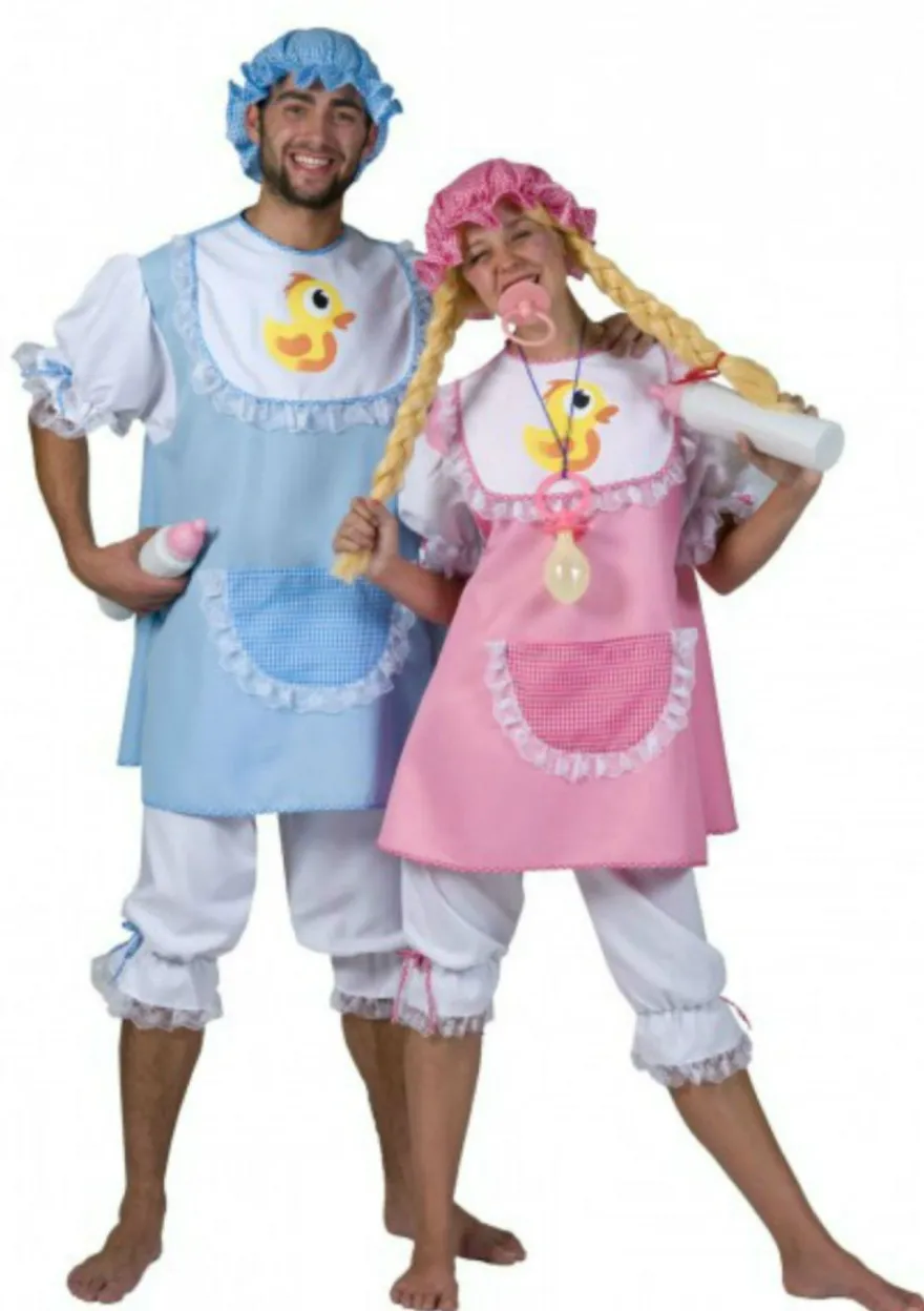 Babykostüm Damen Herren Kostüm Riesen Baby 4tlg. Partnerkostüm Karneval Fasching