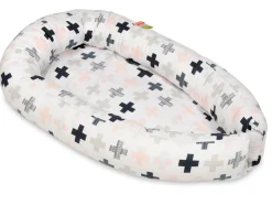 Babynest - Babynest - 0-8 Monate - 100% Baumwolle - 82x54cm - rosa Kreuze