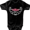 Babystrampler mit Print – Bad Girl – 08396 schwarz - 6-12 Monate