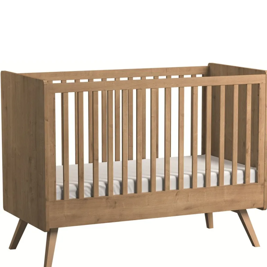 Babyzimmer Kinderzimmer komplett VIENNA Set B weiß eiche Schrank Kommode Bett