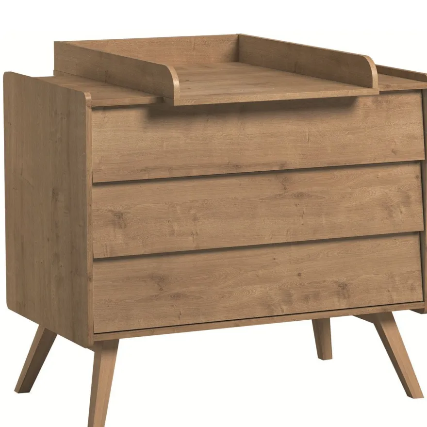 Babyzimmer Kinderzimmer komplett VIENNA Set B weiß eiche Schrank Kommode Bett