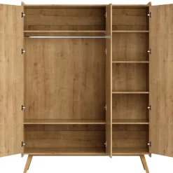 Babyzimmer Kinderzimmer komplett VIENNA Set B weiß eiche Schrank Kommode Bett