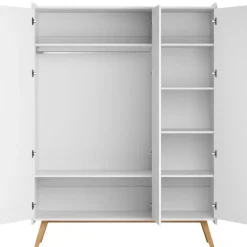 Babyzimmer Kinderzimmer komplett VIENNA Set B weiß eiche Schrank Kommode Bett